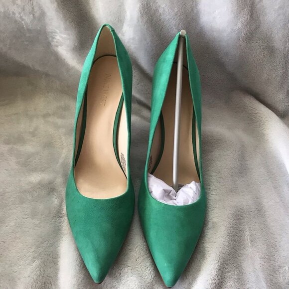Nine West Green Suede Leather High Heels - Picture 12 of 16